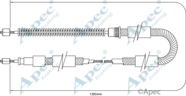 APEC CAB1327 - Трос, гальмівна система autocars.com.ua