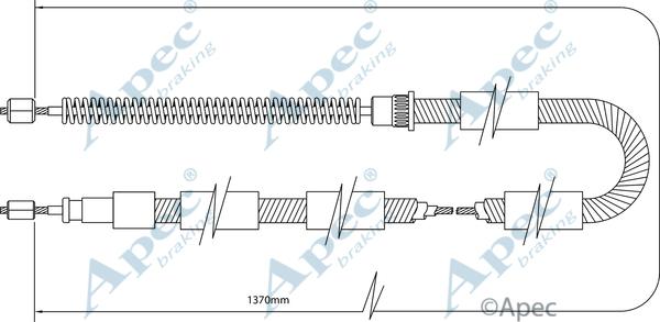 APEC CAB1328 - Трос, гальмівна система autocars.com.ua