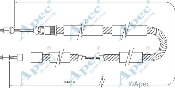 APEC CAB1331 - Трос, гальмівна система autocars.com.ua