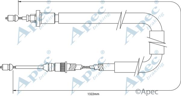 APEC CAB1366 - Трос, гальмівна система autocars.com.ua