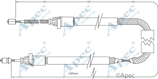 APEC CAB1367 - Трос, гальмівна система autocars.com.ua