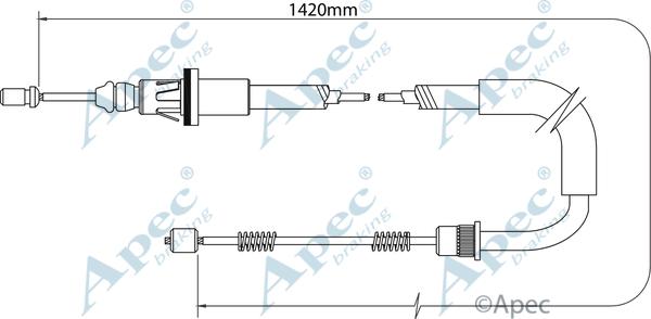 APEC CAB1377 - Трос, гальмівна система autocars.com.ua