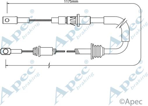 APEC CAB1378 - Трос, гальмівна система autocars.com.ua