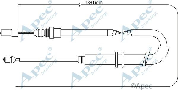 APEC CAB1382 - Трос, гальмівна система autocars.com.ua