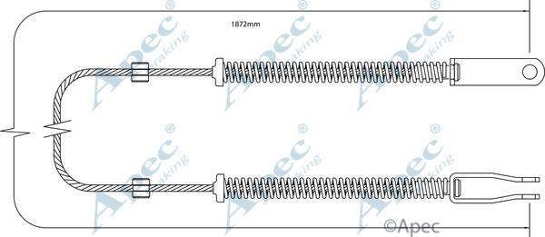 APEC CAB1392 - Трос, гальмівна система autocars.com.ua