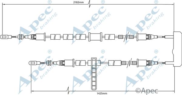 APEC CAB1395 - Трос, гальмівна система autocars.com.ua