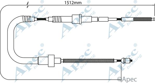 APEC CAB1399 - Трос, гальмівна система autocars.com.ua
