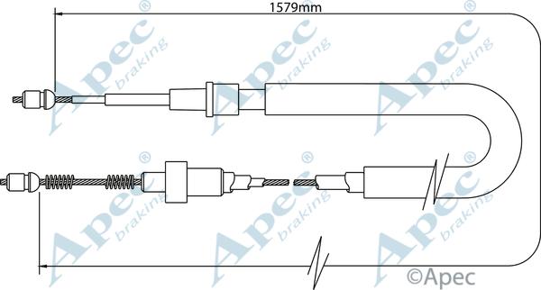 APEC CAB1401 - Трос, гальмівна система autocars.com.ua