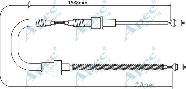 APEC CAB1404 - Трос, гальмівна система autocars.com.ua