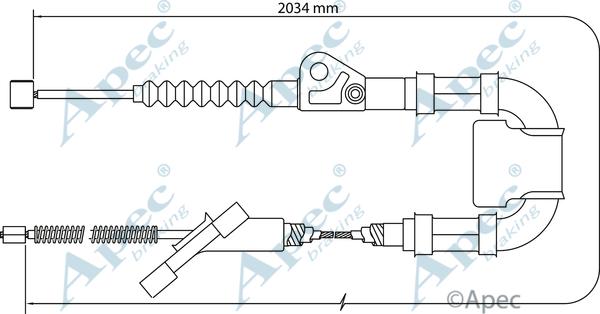 APEC CAB1436 - Трос, гальмівна система autocars.com.ua