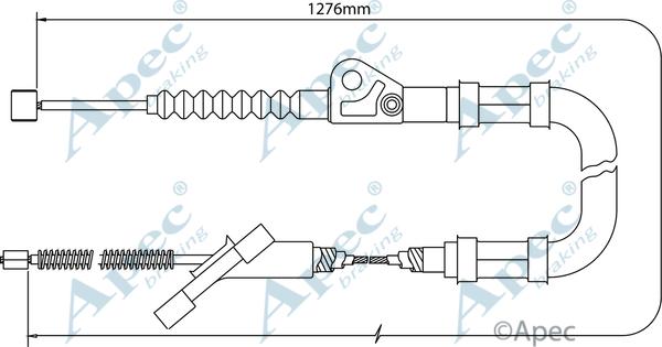 APEC CAB1437 - Трос, гальмівна система autocars.com.ua