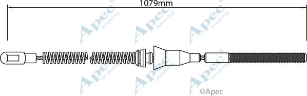 APEC CAB1465 - Трос, гальмівна система autocars.com.ua