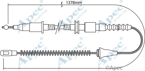 APEC CAB1466 - Трос, гальмівна система autocars.com.ua