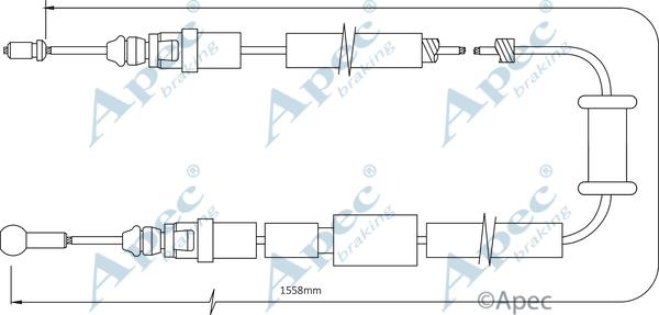 APEC CAB1482 - Трос, гальмівна система autocars.com.ua
