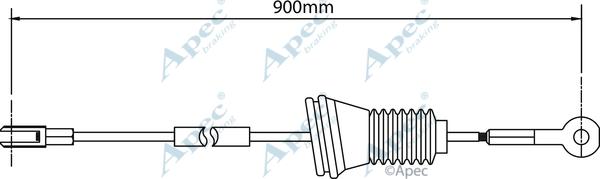 APEC CAB1505 - Трос, гальмівна система autocars.com.ua