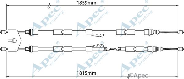 APEC CAB1507 - Трос, гальмівна система autocars.com.ua