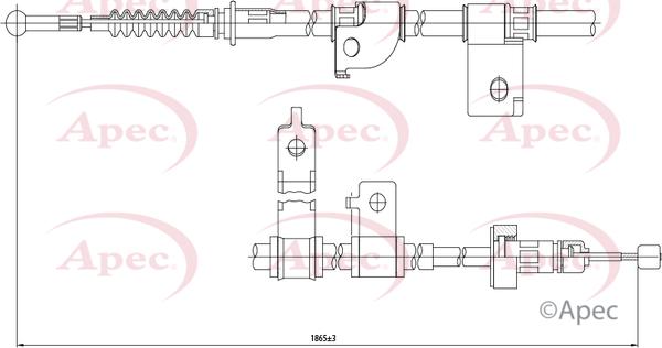 APEC CAB1515 - Трос, гальмівна система autocars.com.ua