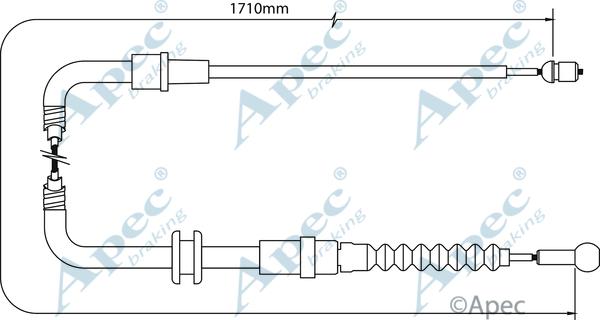 APEC CAB1517 - Трос, гальмівна система autocars.com.ua