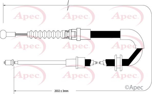 APEC CAB1518 - Трос, гальмівна система autocars.com.ua