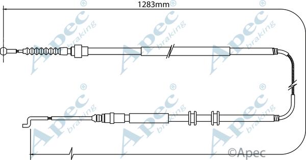 APEC CAB1523 - Трос, гальмівна система autocars.com.ua