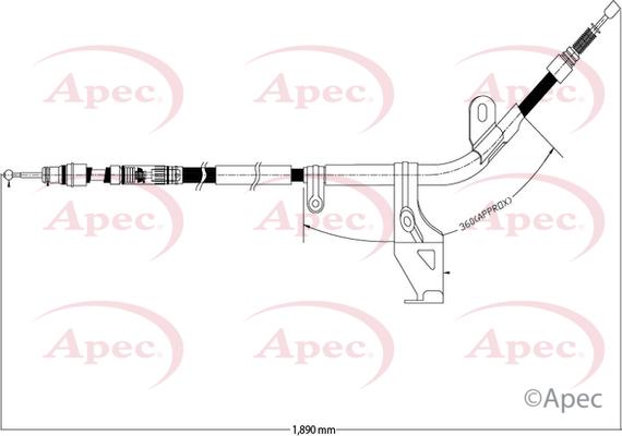 APEC CAB1530 - Трос, гальмівна система autocars.com.ua