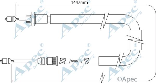 APEC CAB1545 - Трос, гальмівна система autocars.com.ua
