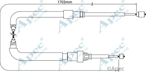 APEC CAB1546 - Трос, гальмівна система autocars.com.ua