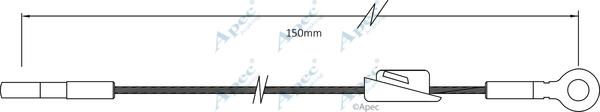 APEC CAB1555 - Трос, гальмівна система autocars.com.ua