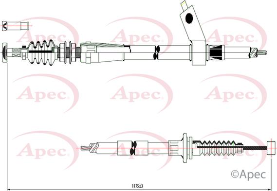 APEC CAB1560 - Трос, гальмівна система autocars.com.ua
