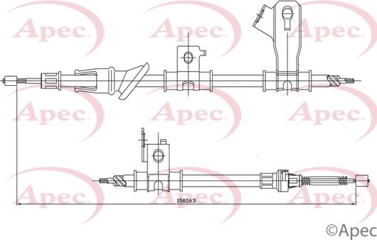 APEC CAB1561 - Трос, гальмівна система autocars.com.ua