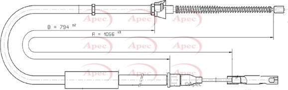 APEC CAB1571 - Трос, гальмівна система autocars.com.ua