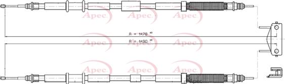 APEC CAB1578 - Трос, гальмівна система autocars.com.ua