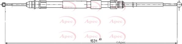 APEC CAB1579 - Трос, гальмівна система autocars.com.ua