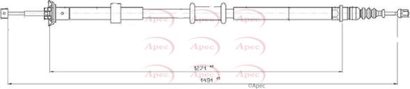 APEC CAB1588 - Трос, гальмівна система autocars.com.ua