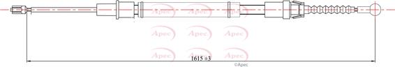 APEC CAB1603 - Трос, гальмівна система autocars.com.ua