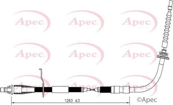 APEC CAB1609 - Трос, гальмівна система autocars.com.ua