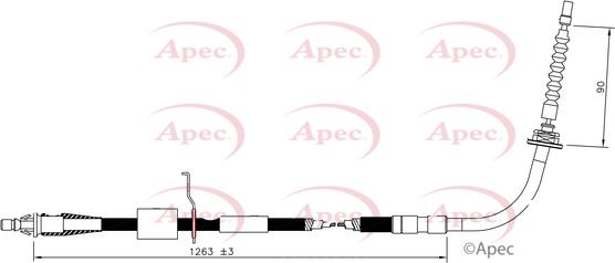 APEC CAB1610 - Трос, гальмівна система autocars.com.ua
