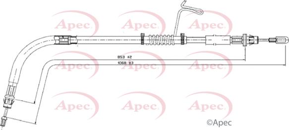 APEC CAB1611 - Трос, гальмівна система autocars.com.ua