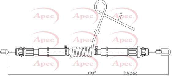 APEC CAB1612 - Трос, гальмівна система autocars.com.ua