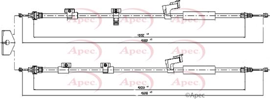 APEC CAB1613 - Трос, гальмівна система autocars.com.ua