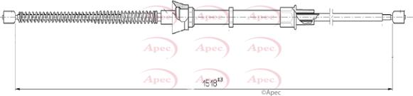 APEC CAB1618 - Трос, гальмівна система autocars.com.ua