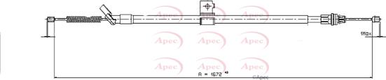 APEC CAB1675 - Трос, гальмівна система autocars.com.ua