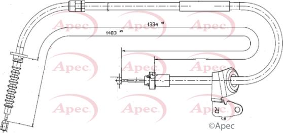 APEC CAB1676 - Трос, гальмівна система autocars.com.ua