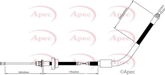 APEC CAB1680 - Трос, гальмівна система autocars.com.ua