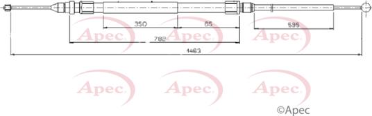 APEC CAB1750 - Трос, гальмівна система autocars.com.ua