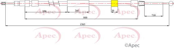 APEC CAB1751 - Трос, гальмівна система autocars.com.ua