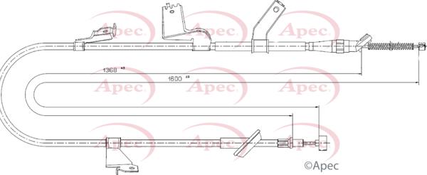 APEC CAB1782 - Трос, гальмівна система autocars.com.ua