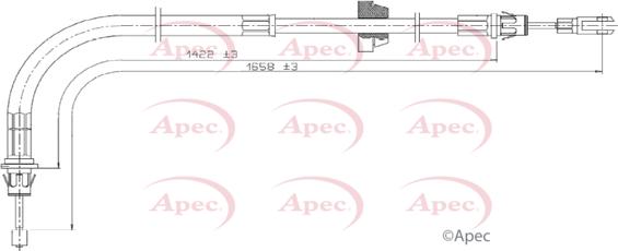 APEC CAB1783 - Трос, гальмівна система autocars.com.ua