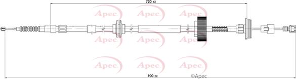 APEC CAB1791 - Трос, гальмівна система autocars.com.ua