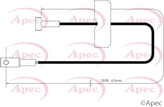 APEC CAB1796 - Трос, гальмівна система autocars.com.ua